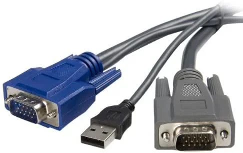 cable kvm usb vga 2 en 1 ultra delgado – 1,8m,garantia lifetime