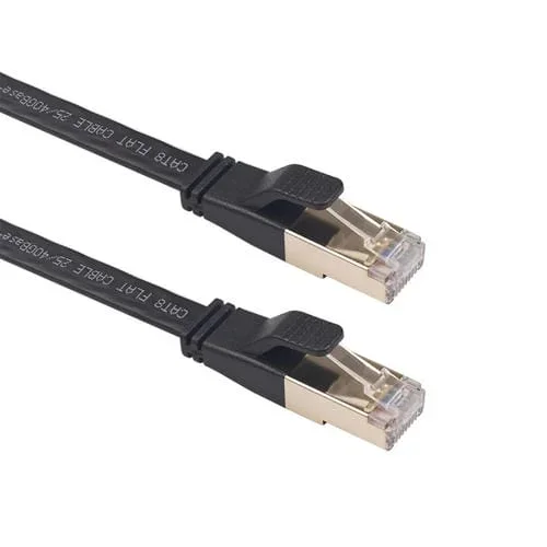 Cable LAN de Red Plana Cat8-2 con Blindaje Doble, Longitud 1,8 m