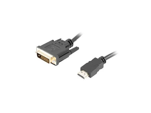 Cable lanberg hdmi macho a dvi-d 24+1 macho 4k dual link negro 5 m