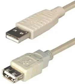 Cable USB 2.0 A/Macho A USB A/Hembra 1m Prolonga