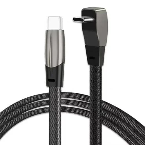 Cable USB-C a USB-C Codo F244 60 W Carga Rápida y Datos 1,2 m
