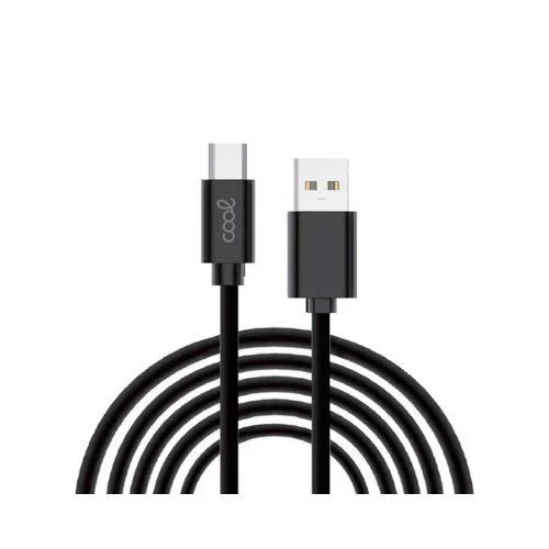 Cable USB Compatible COOL Universal TIPO-C (3 Metros) Negro 2.4 Amp