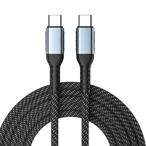 Cable USB Tipo-C Macho a Macho 2M 100W PD Carga Rápida y Sincronización Datos Trenzado