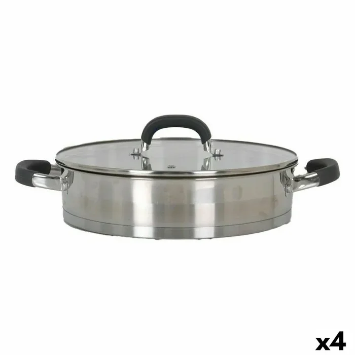 Cacerola con tapa de cristal quttin 3,1 l (4 unidades)