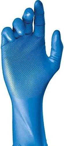 Caja 50 guantes desechables nitrilo azul sin polvo talla 11 juba