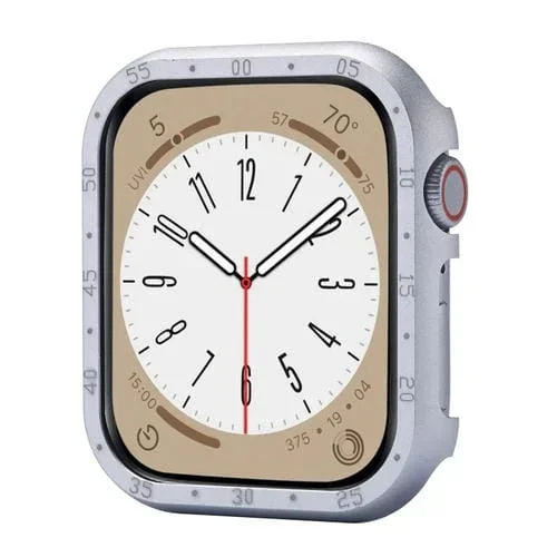 Caja con Marco de Reloj para Apple Watch Series 3/2/1 de Aleación de Aluminio 38mm (Plateado)