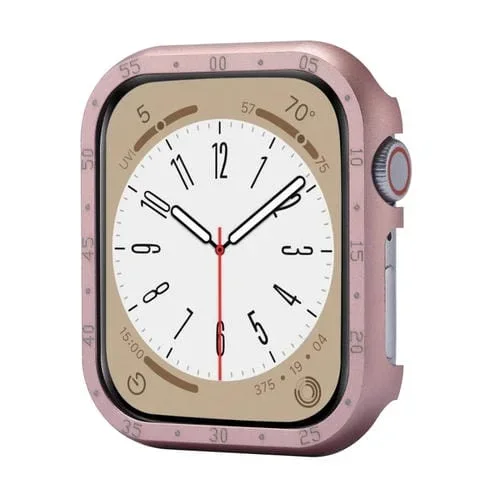 Caja con Marco de Reloj para Apple Watch Series 9/8/7 de Aleación de Aluminio 41mm (Rosa)