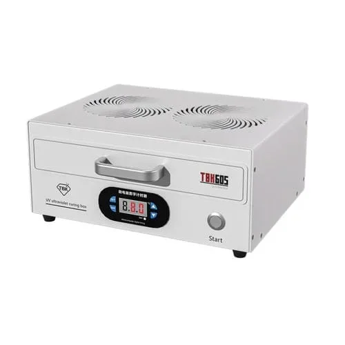 Caja de Curado UV TBK 605 100W Mini 48 LED con Pantalla y Superficie Curva Enchufe UE