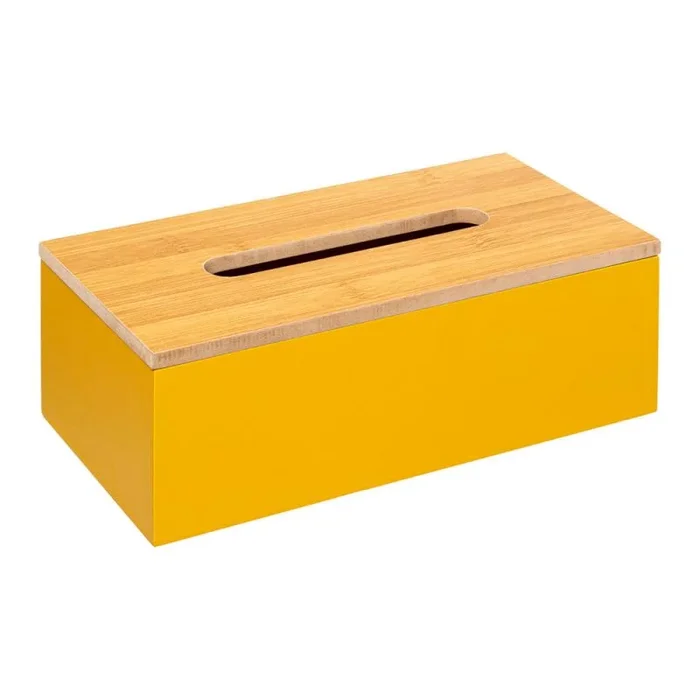 Caja de pañuelos mostaza colección ‘colors’