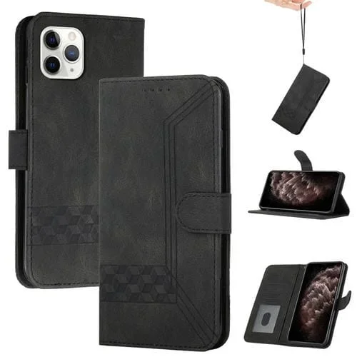 Caja de Piel Cúbica para iPhone 11 Pro Max (Negro)