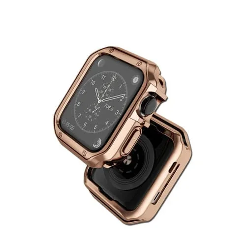 Caja de Reloj con Marco de TPU para Apple Watch Series 8/7 45mm (Oro Rosa)