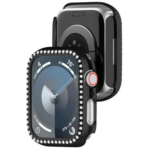 Caja de Reloj para Apple Watch Series 6 de 44mm con Hueco de Diamante (Negro)