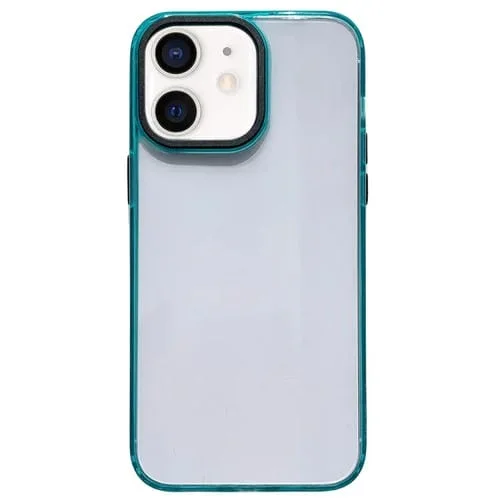Caja de Teléfono 2 En 1 Acrílica iPhone 12 Pro Max a Prueba de Golpes (Verde)