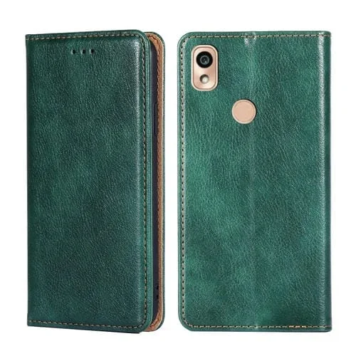 Caja de Teléfono Kyocera Ky-51B Cuero Magnético Color Puro (Verde)