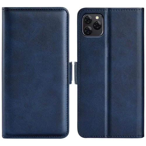 Caja de Teléfono para BlackView A95 de Cuero con Hebilla Magnética de Doble Lado (Azul Oscuro)