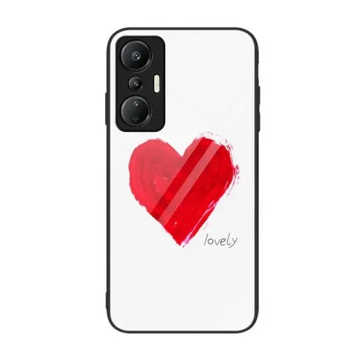 Caja de teléfono para Infinix Hot 20S de vidrio pintado colorido (Amor)
