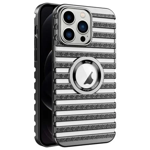 Caja de teléfono para iPhone 12 Pro Galvanizada con Escalera de Enfriamiento (Negro)