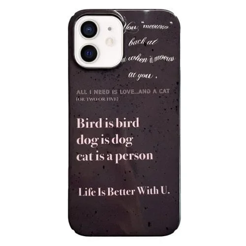 Caja de teléfono PC para iPhone 11 con patrón pintado alfabeto (Negro)