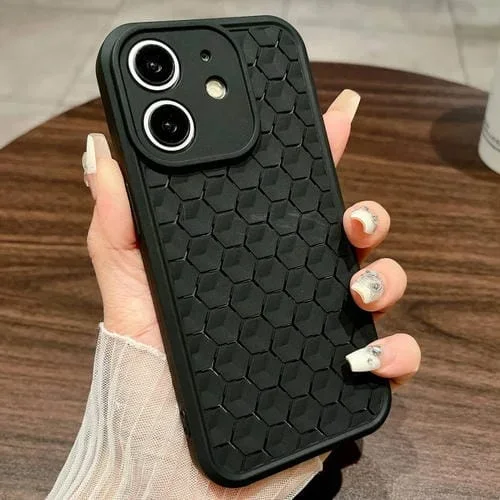 Caja de Teléfono TPU para iPhone 11 con Enfriamiento de Panal (Negro)
