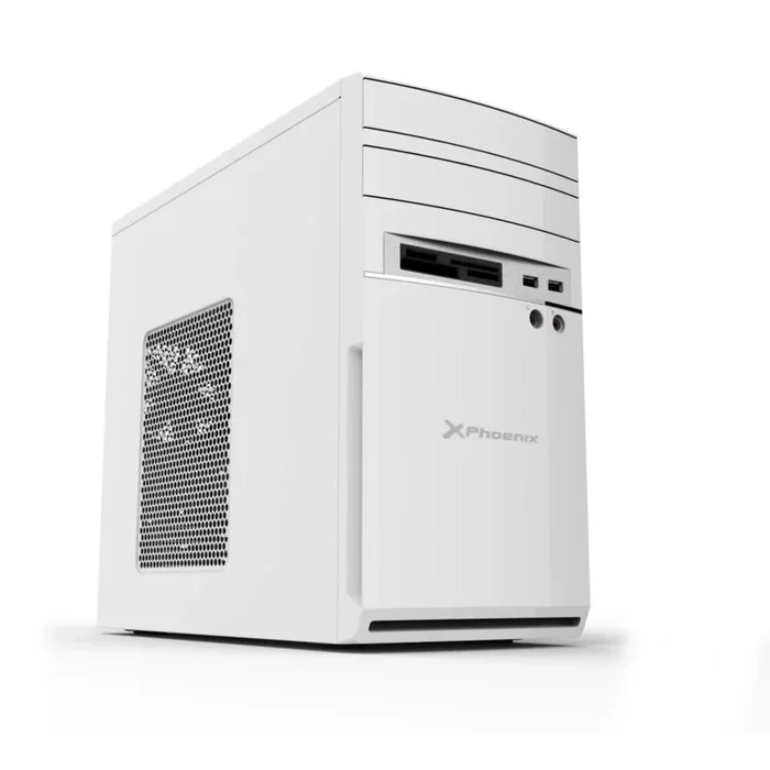 Caja ordenador semitorre micro atx phoenix phcajamicroatxw anthracite ventilador 80mmlector de tarjetas blanco