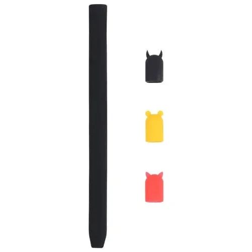 Caja Protectora Silicona Animal Dibujos Animados 4 en 1 para Lápiz Apple 2 (Negro)