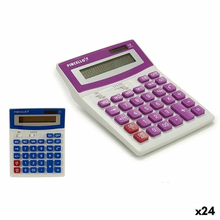 Calculadora solar 2,5 x 19 x 15 cm (24 unidades)