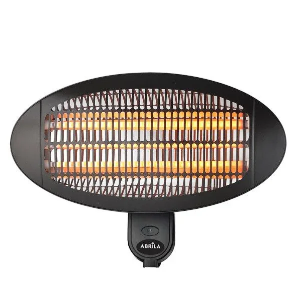 Calefactor exterior cuarzo austral 2000w neg pared 3el em.3pot.ip34 orientable36x50,5×22 cm
