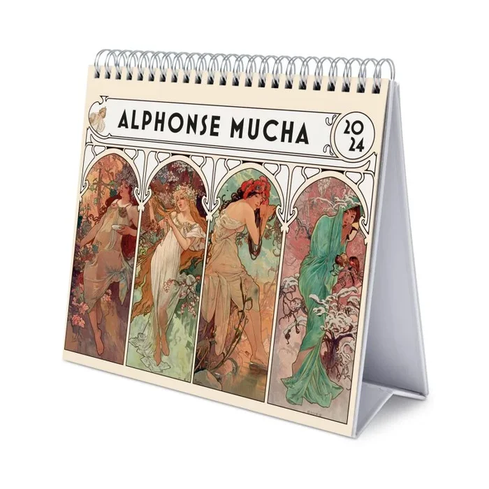 Calendario de escritorio deluxe 2024 alphonse mucha