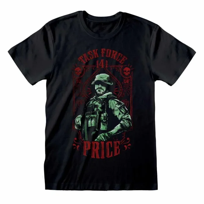 Call of duty: mw2 – cpt price (unisex black t-shirt) large