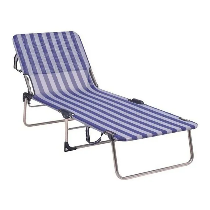 Cama para jardín alco aluminio multiposición a rayas