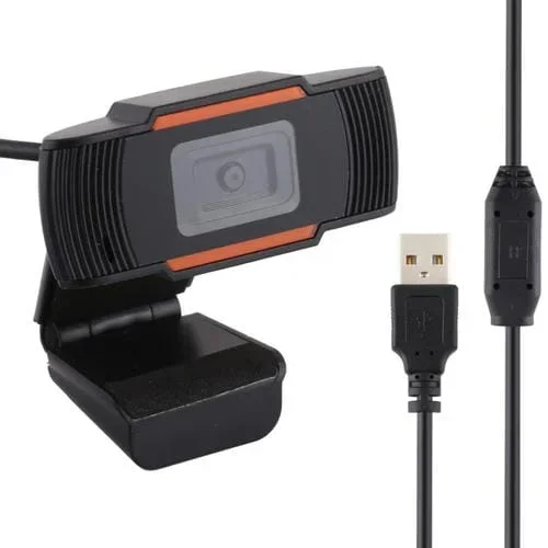 Cámara Web HD 1080P 30 FPS con Micrófono Integrado y USB para Computadora (Negra)