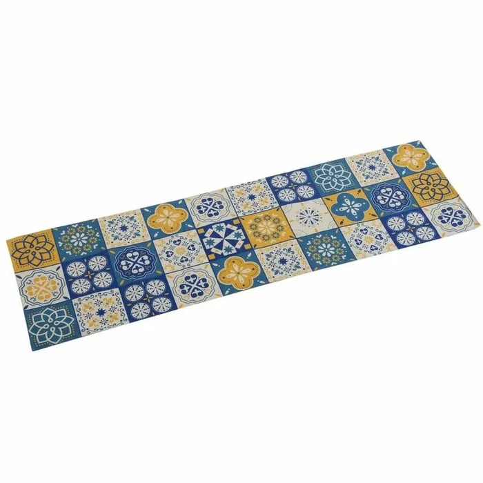 Camino de mesa versa mosaico amarillo poliéster (44,5 x 0,5 x 154 cm)