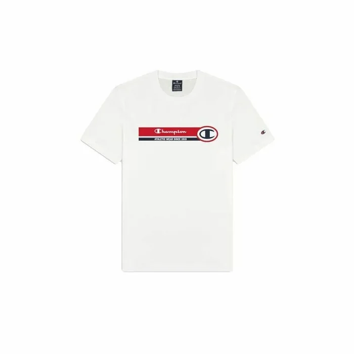 Camiseta de Manga Corta Hombre Champion Crewneck Blanco M
