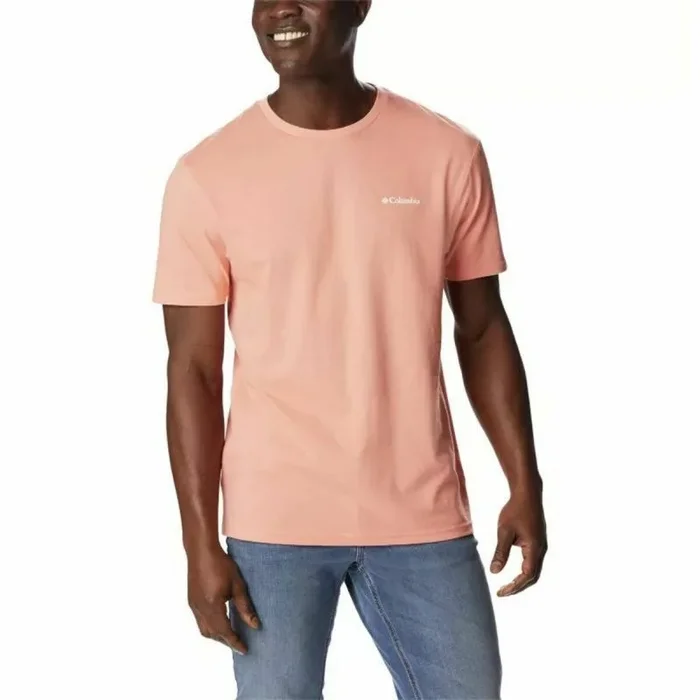 Camiseta de Manga Corta Hombre Columbia North Cascades Salmón XS