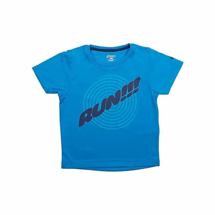 Camiseta de Manga Corta Infantil Asics Run Azul 13 Años