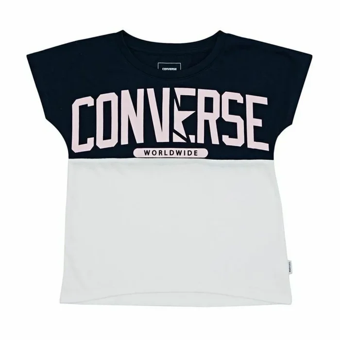 Camiseta de Manga Corta Infantil Converse Worldwide Azul oscuro 8-10 Años