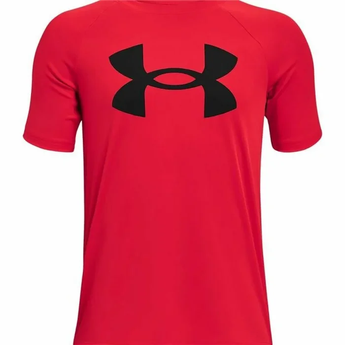 Camiseta de Manga Corta Infantil Under Armour Tech Big Logo Rojo 7 Años