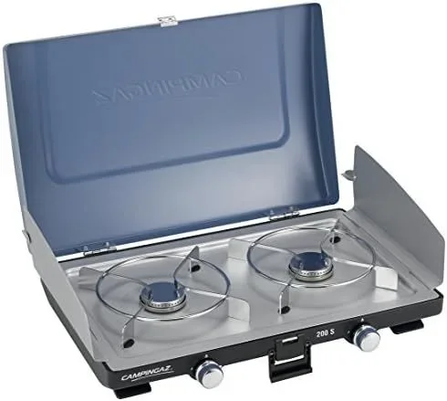 Campingaz 200 S Negro, Acero inoxidable Encimera Encimera de gas 2 zona(s)