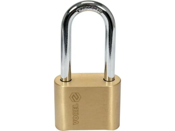 Candado Vorel 77618, 1 pieza, diseño resistente y seguro, ideal para asegurar puertas, armarios y almacenamiento, alta protección, fácil de usar, duradero y confiable.