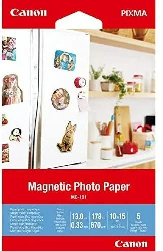 Canon 3634C002 – Papel fotográfico (Blanco, A4, 5 hojas, PIXMA iP110 wb PIXMA E204 PIXMA G2501 PIXMA MG2550S PIXMA MG6650)