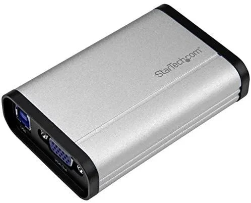 capturadora de video usb 3.0 a vga – 1080p 60fps – aluminio – dispositivo capturador de video hd vga y audio,2 años