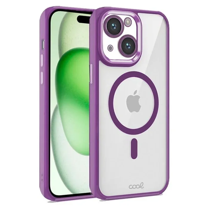 Carcasa Cool para iPhone 15 Plus Magnética Borde Violeta