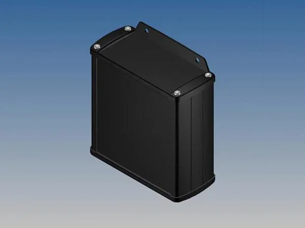 Carcasa de aluminio – color negro – 110 x 105.9 x 45.8 mm – con brida