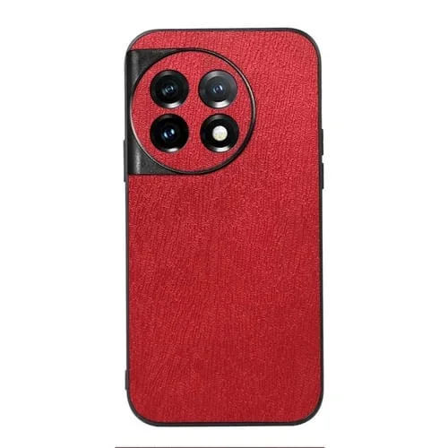 Carcasa para Teléfono OnePlus 11 Wood Texture PU (Rojo)