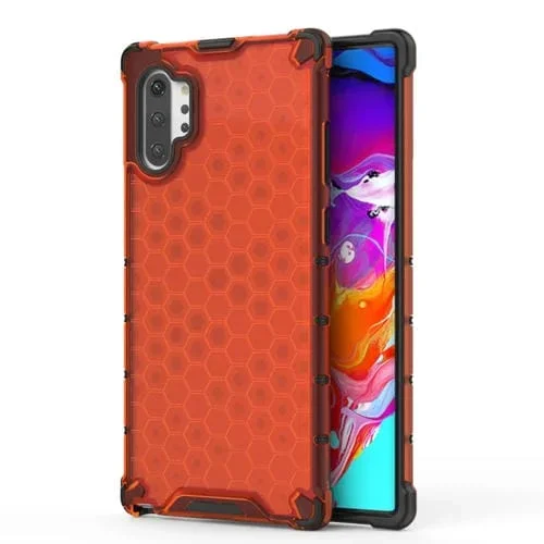 Carcasa PC TPU a Prueba de Golpes Honeycomb para Galaxy Note 10+ (Rojo)