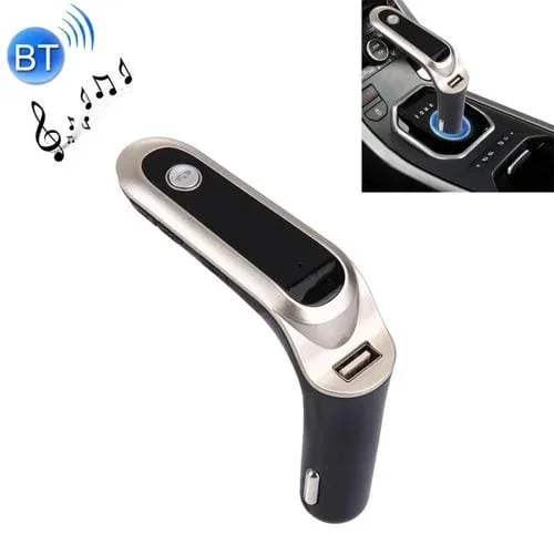 Cargador De Coche Cars7 Bluetooth Con Pantalla Digital Para Teléfono Móvil (Dorado)