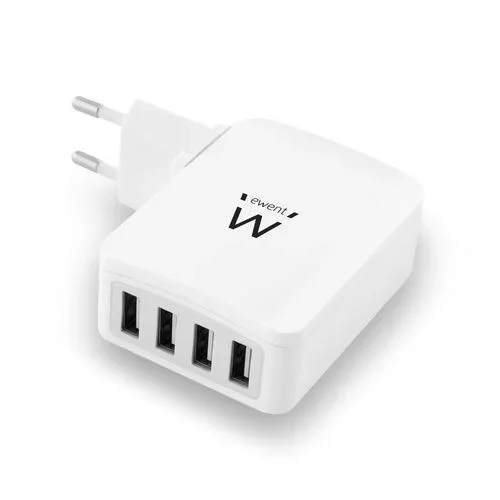 Cargador de pared ewent ew1304 4 puertos usb 5.4a