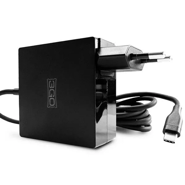 Cargador slim 3go universal usb-c para portatil 65w automatico