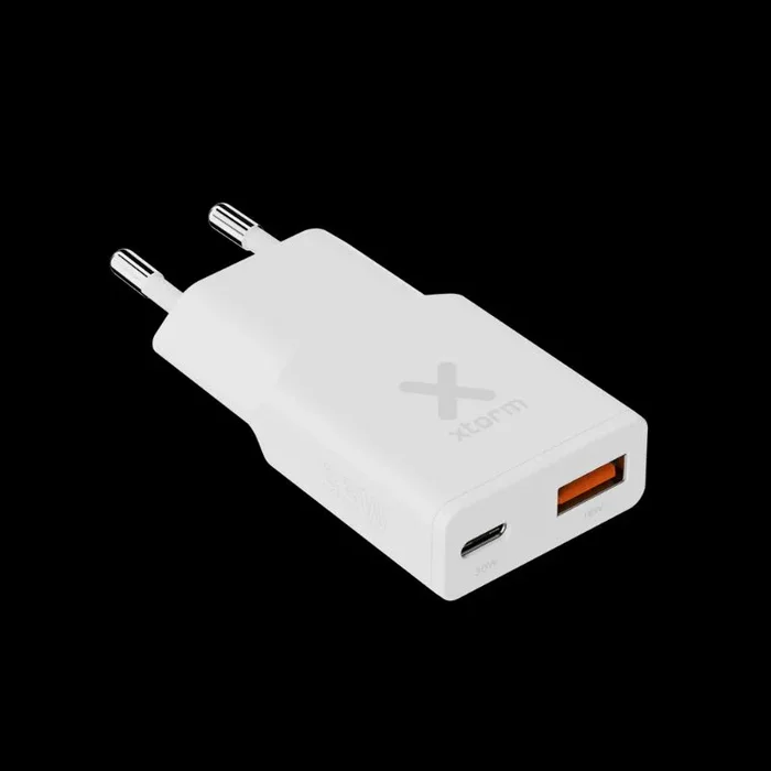 Cargador usb de viaje/pared 33w go2 slimline type-c/usb blanco xtorm
