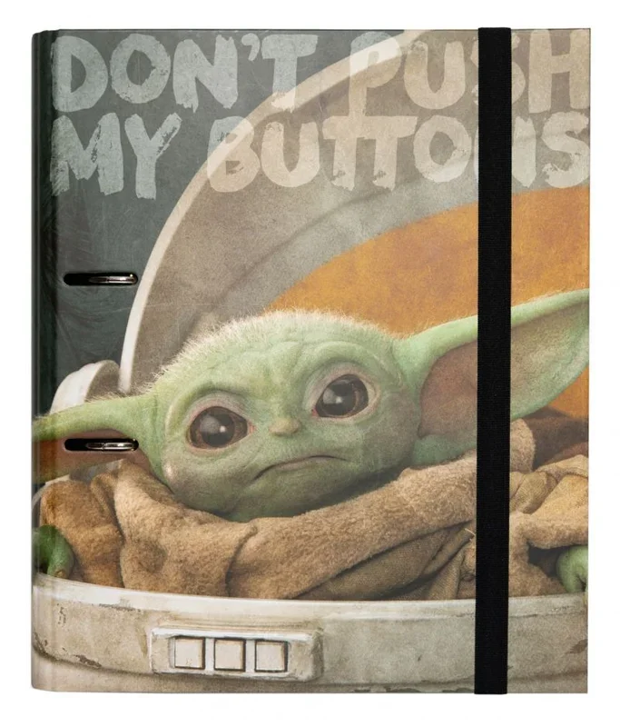 Carpeta 2 anillas troquelada The Mandalorian – Archivador A4 – Carpeta anillas tapa dura / Carpeta 2 anillas Star Wars – Carpeta anillas A4 – Vuelta al cole material escolar